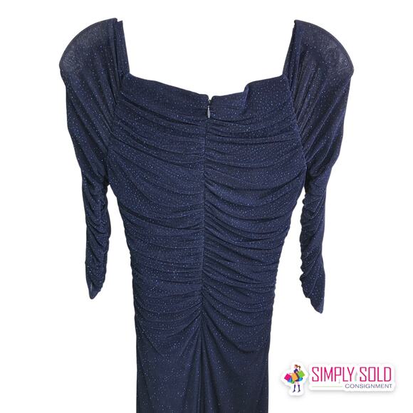 Laundry by Shelli Segal Women's Gown‎ Dress Jersey Sequin Maxi Evening 2 - Picture 8 of 16